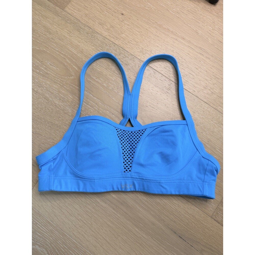 Victorias Secret VSX 32A Underwire Sports Bra Lined High Support Bright Blue
